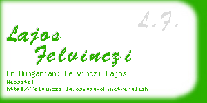 lajos felvinczi business card